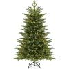 imageGoplus 6ft PreLit Artificial Christmas Tree Hinged Holiday Xmas Full Tree with 2116 Lush PVC ampamp PE Tips 300 Warm White LED Lights Foldable Metal Stand Seasonal Home Office Party Decoration6 FT