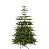 imageGoplus 7 FT PreLit Artificial Christmas Tree Xmas Fir Tree with 1303 PE ampamp PVC Branch Tips 500 Warm White LED Lights Metal Stand Hinged Full Tree Home Office Party Holiday Decoration