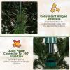 imageGoplus 12ft PreLit Artificial Christmas Tree Tall Hinged Xmas Tree with 360 Quick Power Connector 2125 Lush Branch Tips 800 Warm White LED Lights Metal Stand Home Office Holiday Decoration