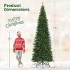 imageGoplus 12ft PreLit Artificial Christmas Tree Tall Hinged Xmas Tree with 360 Quick Power Connector 2125 Lush Branch Tips 800 Warm White LED Lights Metal Stand Home Office Holiday Decoration