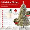 imageGoplus 6ft PreLit Artificial Christmas Tree Hinged Xmas Tree with 360 Quick Power Connector 350 MultiColor ampamp Warm White LED Lights 9 Modes 598 Pine Needles ampamp PVC Tips Home Office Decoration