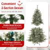 imageGoplus 6ft PreLit Artificial Christmas Tree Hinged Xmas Tree with 360 Quick Power Connector 350 MultiColor ampamp Warm White LED Lights 9 Modes 598 Pine Needles ampamp PVC Tips Home Office Decoration