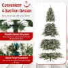 imageGoplus 9ft PreLit Artificial Christmas Tree Hinged Xmas Tree with 360 Quick Power Connector 690 MultiColor ampamp Warm White LED Lights 9 Modes 1714 Pine Needles ampamp PVC Tips Home Office Decoration9 FT