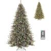 imageGoplus 9ft PreLit Artificial Christmas Tree Hinged Xmas Tree with 360 Quick Power Connector 690 MultiColor ampamp Warm White LED Lights 9 Modes 1714 Pine Needles ampamp PVC Tips Home Office Decoration9 FT
