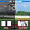 imageGoplus Basketball Hoop Outdoor 4910FT Height Adjustable Portable Basketball Stand System wShatterproof Backboard 2 Wheels Fillable Base Free Weight Bag Basketball Goal for Teens Youth Adults