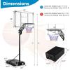 imageGoplus Basketball Hoop Outdoor 4910FT Height Adjustable Portable Basketball Stand System wShatterproof Backboard 2 Wheels Fillable Base Free Weight Bag Basketball Goal for Teens Youth Adults