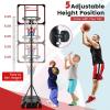 imageGoplus Basketball Hoop Outdoor 63 FT81 FT Height Adjustable Basketball Goal with Wheels Ball Storage Youth Kids Portable Basketball Stand System for Indoor Outside Court Backyard Driveway