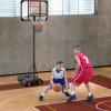 imageGoplus Basketball Hoop Outdoor 63 FT81 FT Height Adjustable Basketball Goal with Wheels Ball Storage Youth Kids Portable Basketball Stand System for Indoor Outside Court Backyard Driveway