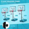 imageGoplus Pool Basketball Hoop Outdoor 3844FT Height Adjustable Poolside Basketball Goal System w 31 Backboard Wheels Kids Teen Adults Portable Basketball Stand for Swimming Pool