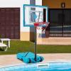 imageGoplus Pool Basketball Hoop Outdoor 3844FT Height Adjustable Poolside Basketball Goal System w 31 Backboard Wheels Kids Teen Adults Portable Basketball Stand for Swimming Pool