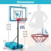 imageGoplus Pool Basketball Hoop Outdoor 3844FT Height Adjustable Poolside Basketball Goal System w 31 Backboard Wheels Kids Teen Adults Portable Basketball Stand for Swimming Pool