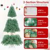 imageGoplus 4FT PreLit Artificial Christmas Tree Hinged Xmas Full Tree with 100 DualColored LED Lights 11 Flash Modes 300 PVC Branch and Foldable Base for Indoor Holiday DecorLime Green