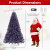 imageGoplus 4FT PreLit Artificial Christmas Tree Hinged Xmas Full Tree with 100 DualColored LED Lights 11 Flash Modes 300 PVC Branch and Foldable Base for Indoor Holiday DecorPurple