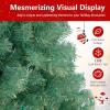 imageGoplus 4FT PreLit Artificial Christmas Tree Hinged Xmas Full Tree with 100 DualColored LED Lights 11 Flash Modes 300 PVC Branch and Foldable Base for Indoor Holiday DecorLime Green