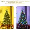 imageGoplus 4FT PreLit Artificial Christmas Tree Hinged Xmas Full Tree with 100 DualColored LED Lights 11 Flash Modes 300 PVC Branch and Foldable Base for Indoor Holiday DecorGreen