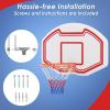 imageGoplus Large Wall Mounted Basketball Hoop 36quot x 24quot ShatterProof Backboard with 18quot Standard Rim AntiTear Net Indoor Outdoor Basketball Games for Background