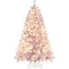 imageGoplus 4FT PreLit Artificial Christmas Tree Hinged Xmas Full Tree with 100 DualColored LED Lights 11 Flash Modes 300 PVC Branch and Foldable Base for Indoor Holiday DecorLavender