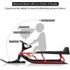 imageGoplus Snow Racer Sled Ski Sled Slider Board with Steering Wheel Twin Brakes Retractable Pull Rope for Kids Age 6 ampamp up Holds Two Children or a TeenagerReinforced version