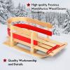 imageGoplus Wooden Sled Snow Wood Sled Pull Steering Slider with Solid Wood Seat Pulling Rope Sleigh Toboggan with 330LBS Weight Capacity for Toddles Kids Adults29