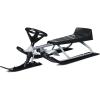 imageGoplus Snow Racer Sled Ski Sled Slider Board with Steering Wheel Twin Brakes Retractable Pull Rope for Kids Age 6 ampamp up Holds Two Children or a TeenagerReinforced versionGray