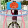 imageGoplus 48quot Kids Trampoline Indoor ampamp Outdoor Toddler Trampoline with Basketball Hoop Wide Backboard ampamp Tall Enclosure Net Kids Activity Center for Boys Girls 36 Max Load 330 lbs