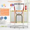 imageGoplus 55quot Toddler Trampoline 6in1 Mini Trampoline for Kids Up to 440LBS wHammock Basketball Hoop Adjustable Gymnastics Bar Rings Punching Bag Safety Net Gift for Boys Girls Age 3GreenOrangeYellow