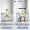 imageGoplus 55quot Toddler Trampoline 6in1 Mini Trampoline for Kids Up to 440LBS wHammock Basketball Hoop Adjustable Gymnastics Bar Rings Punching Bag Safety Net Gift for Boys Girls Age 3NavyBlueYellow