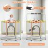 imageGoplus 55quot Toddler Trampoline 6in1 Mini Trampoline for Kids Up to 440LBS wHammock Basketball Hoop Adjustable Gymnastics Bar Rings Punching Bag Safety Net Gift for Boys Girls Age 3GreenOrangeYellow