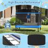 imageGoplus 6 x 4 FT Rectangle Trampoline for Kids Indoor Outdoor Toddler Trampoline with Swing Gymnastics Bar ampamp Safety Enclosure Net ASTM Approved Gift for Children Boys GirlsBlue