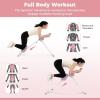imageGoplus Adjustable Ab Trainer Machine Foldable Ab Workout Equipment with Knee Protection LCD Monitor Home Gym Abdominal Trainer for Stomach Workout Core Strength FitnessPinkWhite