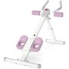 imageGoplus Adjustable Ab Trainer Machine Foldable Ab Workout Equipment with Knee Protection LCD Monitor Home Gym Abdominal Trainer for Stomach Workout Core Strength FitnessPinkWhite