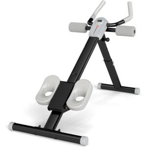 imageGoplus Adjustable Ab Trainer Machine Foldable Ab Workout Equipment with Knee Protection LCD Monitor Home Gym Abdominal Trainer for Stomach Workout Core Strength FitnessSliverBlack