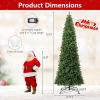 imageGoplus 12 FT Tall PreLit Slim Pencil Christmas Tree Artificial Hinged Xmas Tree with 2840 Branch Tips 1000 Warm White LED Lights Foldable Stand Outdoor Indoor Home Office Holiday Party DecorationStyle C