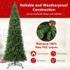 imageGoplus 12 FT Tall PreLit Slim Pencil Christmas Tree Artificial Hinged Xmas Tree with 2840 Branch Tips 1000 Warm White LED Lights Foldable Stand Outdoor Indoor Home Office Holiday Party DecorationStyle C