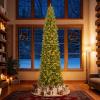 imageGoplus 12 FT Tall PreLit Slim Pencil Christmas Tree Artificial Hinged Xmas Tree with 2840 Branch Tips 1000 Warm White LED Lights Foldable Stand Outdoor Indoor Home Office Holiday Party DecorationStyle D