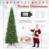 imageGoplus 12 FT Tall PreLit Slim Pencil Christmas Tree Artificial Hinged Xmas Tree with 2840 Branch Tips 1000 Warm White LED Lights Foldable Stand Outdoor Indoor Home Office Holiday Party DecorationStyle B