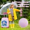imageGoplus 2PC Kids Luggage 12quot ampamp 16quot Kids Carry On Luggage Set with 4 Spinner Wheels Lightweight Rolling Spinner Suitcase for Children Toddlers Boys and Girls TravelMermaid