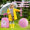 imageGoplus 2PC Kids Luggage 12quot ampamp 16quot Kids Carry On Luggage Set with 4 Spinner Wheels Lightweight Rolling Spinner Suitcase for Children Toddlers Boys and Girls TravelRose Unicorn