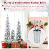 imageGoplus 3 4 5 PreLit Snow Flocked Christmas Tree Set of 3 Slim Pencil Artificial Xmas Trees with 150 Warm White LED Lights 146 Branch Tips Metal Base for Holiday Seasonal Office Home DecorStyleC