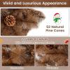 imageGoplus 6 FT PreLit Artificial Christmas Tree Hinged ChocolateColor Xmas Tree with 493 Pine Needles ampamp PVC Tips 200 Warm White LED Lights Pine Cones Metal Stand Home Office DecorationChocolate