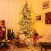 imageGoplus 6 FT PreLit Artificial Christmas Tree Hinged ChocolateColor Xmas Tree with 493 Pine Needles ampamp PVC Tips 200 Warm White LED Lights Pine Cones Metal Stand Home Office DecorationWhitegreen