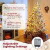 imageGoplus 6 FT PreLit Artificial Christmas Tree Hinged Xmas Tree with 830 PVC ampamp PE Mixed Branch Tips 260 Warm White LED Lights 8 Modes Foldable Metal Stand Home Office Holiday DecorationModel C7ft