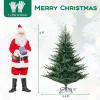 imageGoplus 6 FT PreLit Artificial Christmas Tree Hinged Xmas Tree with 830 PVC ampamp PE Mixed Branch Tips 260 Warm White LED Lights 8 Modes Foldable Metal Stand Home Office Holiday DecorationModel D6ft