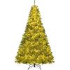 imageGoplus 6 FT PreLit Artificial Christmas Tree Remote Control Xmas Tree with 700 Warm White LED Lights 3 Modes Timer Hinges 680 Branch Tips Foldable Metal Stand Home Office Holiday DecorationGreen