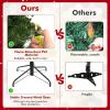 imageGoplus 6 FT PreLit Artificial Christmas Tree Remote Control Xmas Tree with 700 Warm White LED Lights 3 Modes Timer Hinges 680 Branch Tips Foldable Metal Stand Home Office Holiday DecorationGreen