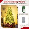 imageGoplus 6 FT PreLit Artificial Christmas Tree Remote Control Xmas Tree with 700 Warm White LED Lights 3 Modes Timer Hinges 680 Branch Tips Foldable Metal Stand Home Office Holiday DecorationGreen