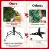 imageGoplus 6 FT PreLit Artificial Christmas Tree Remote Control Xmas Tree with 700 Warm White LED Lights 3 Modes Timer Hinges 680 Branch Tips Foldable Metal Stand Home Office Holiday DecorationGreen