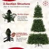 imageGoplus 6 FT PreLit Artificial Christmas Tree Remote Control Xmas Tree with 700 Warm White LED Lights 3 Modes Timer Hinges 680 Branch Tips Foldable Metal Stand Home Office Holiday DecorationGreen