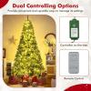 imageGoplus 6 FT PreLit Artificial Christmas Tree Remote Control Xmas Tree with 700 Warm White LED Lights 3 Modes Timer Hinges 680 Branch Tips Foldable Metal Stand Home Office Holiday DecorationGreen