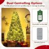 imageGoplus 6 FT PreLit Artificial Christmas Tree Remote Control Xmas Tree with 700 Warm White LED Lights 3 Modes Timer Hinges 680 Branch Tips Foldable Metal Stand Home Office Holiday DecorationGreen